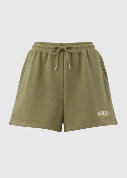 Khaki Malibu Collegiate Shorts - S Image 5