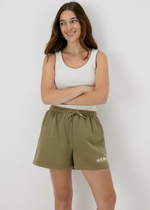 Khaki Malibu Collegiate Shorts - S Image 1