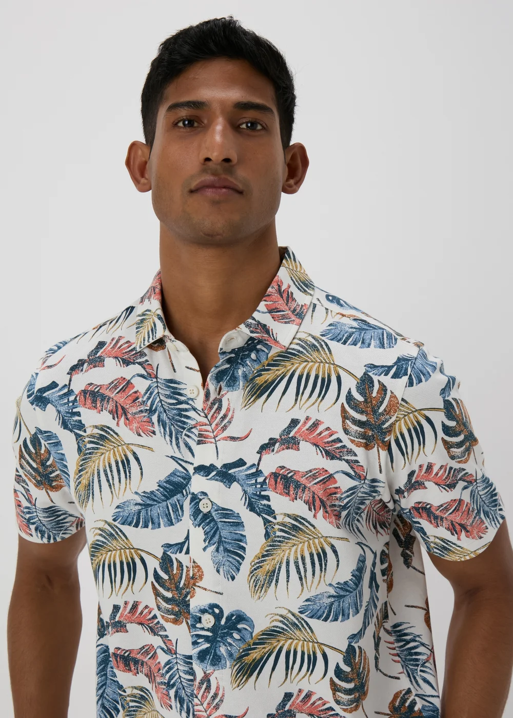 Multicolour Leaf Print Shirt - S Image 1
