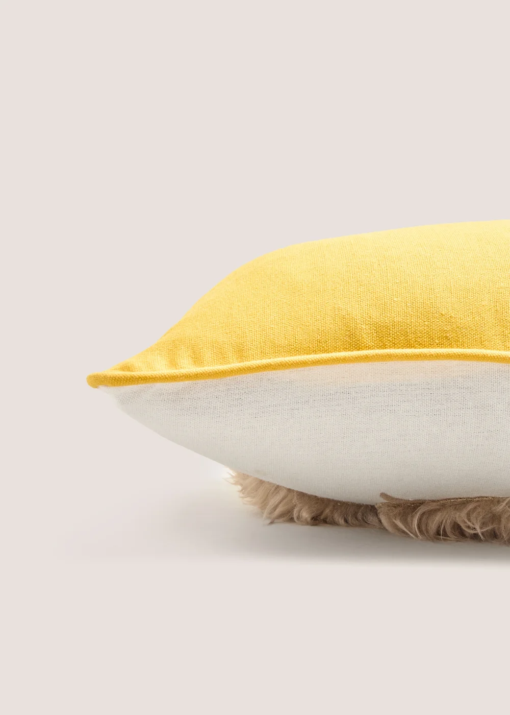 Yellow Fluffy Highland Cow Cushion Image 2