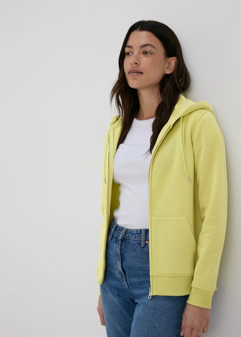 Lime Zip Hoody - Small Image 1