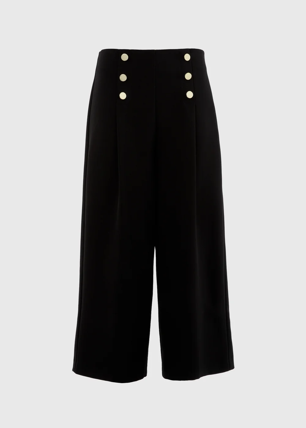 Black Button Front Trousers - 8 Image 5
