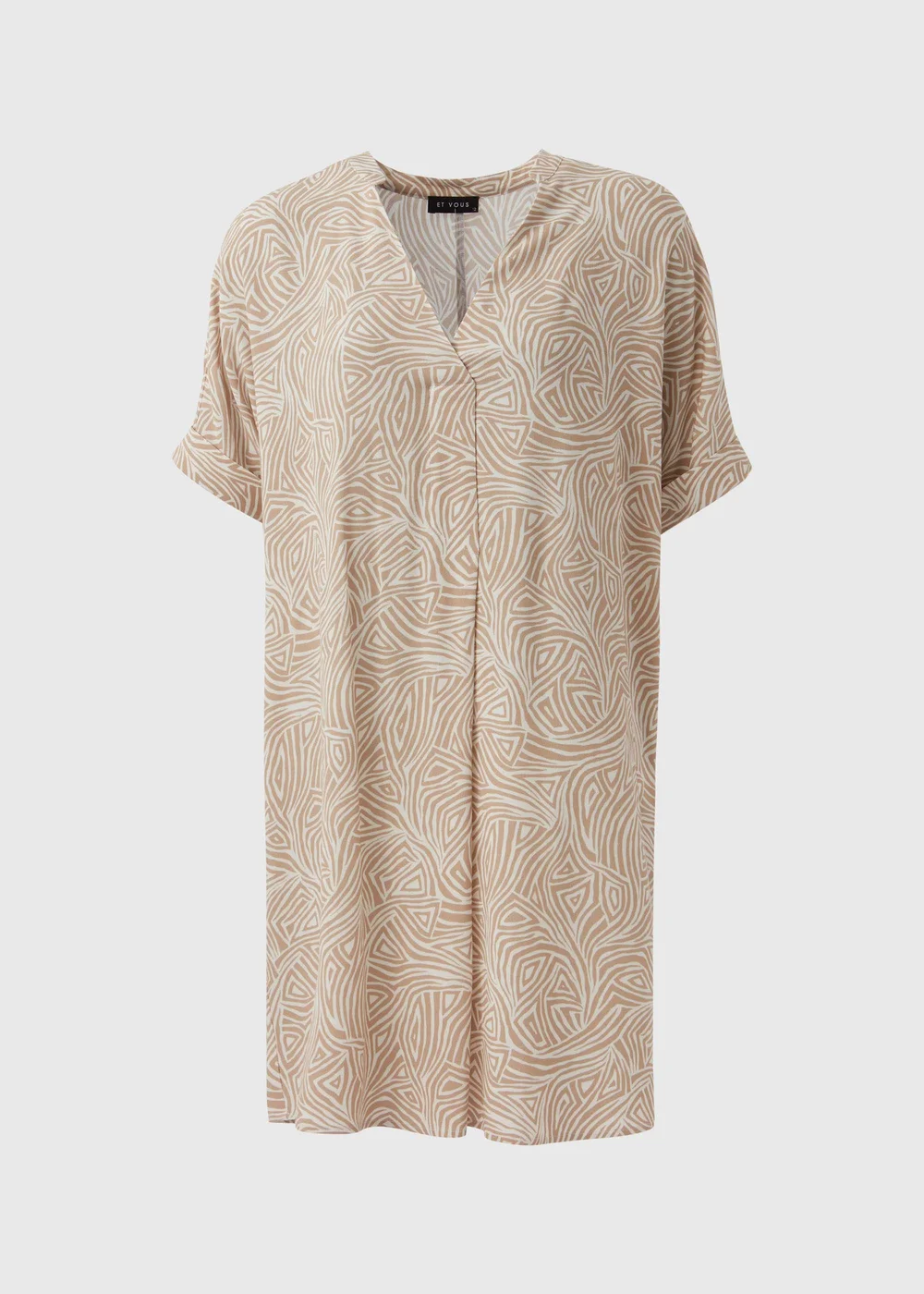 Et Vous White Geo Print Tunic Dress - 8 Image 5