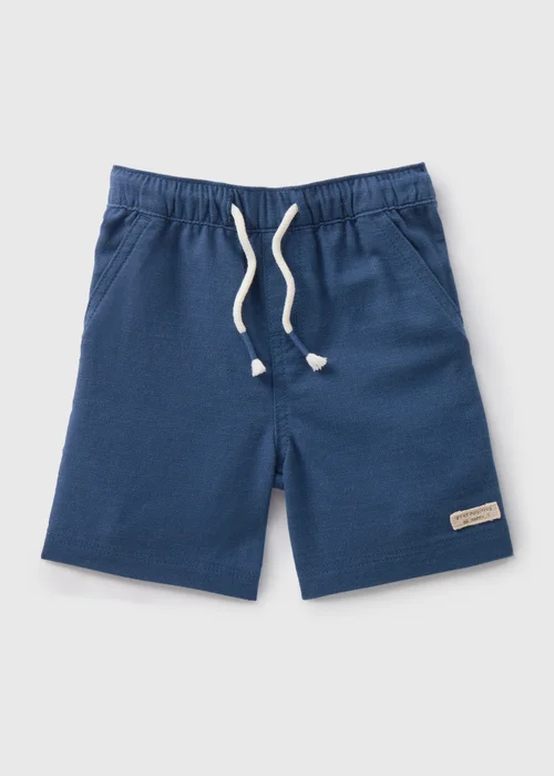 Boys Navy Textured Woven Shorts (1-7yrs) - 1 half year to 2 Image 1