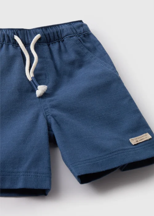 Boys Navy Textured Woven Shorts (1-7yrs) - 1 half year to 2 Image 2