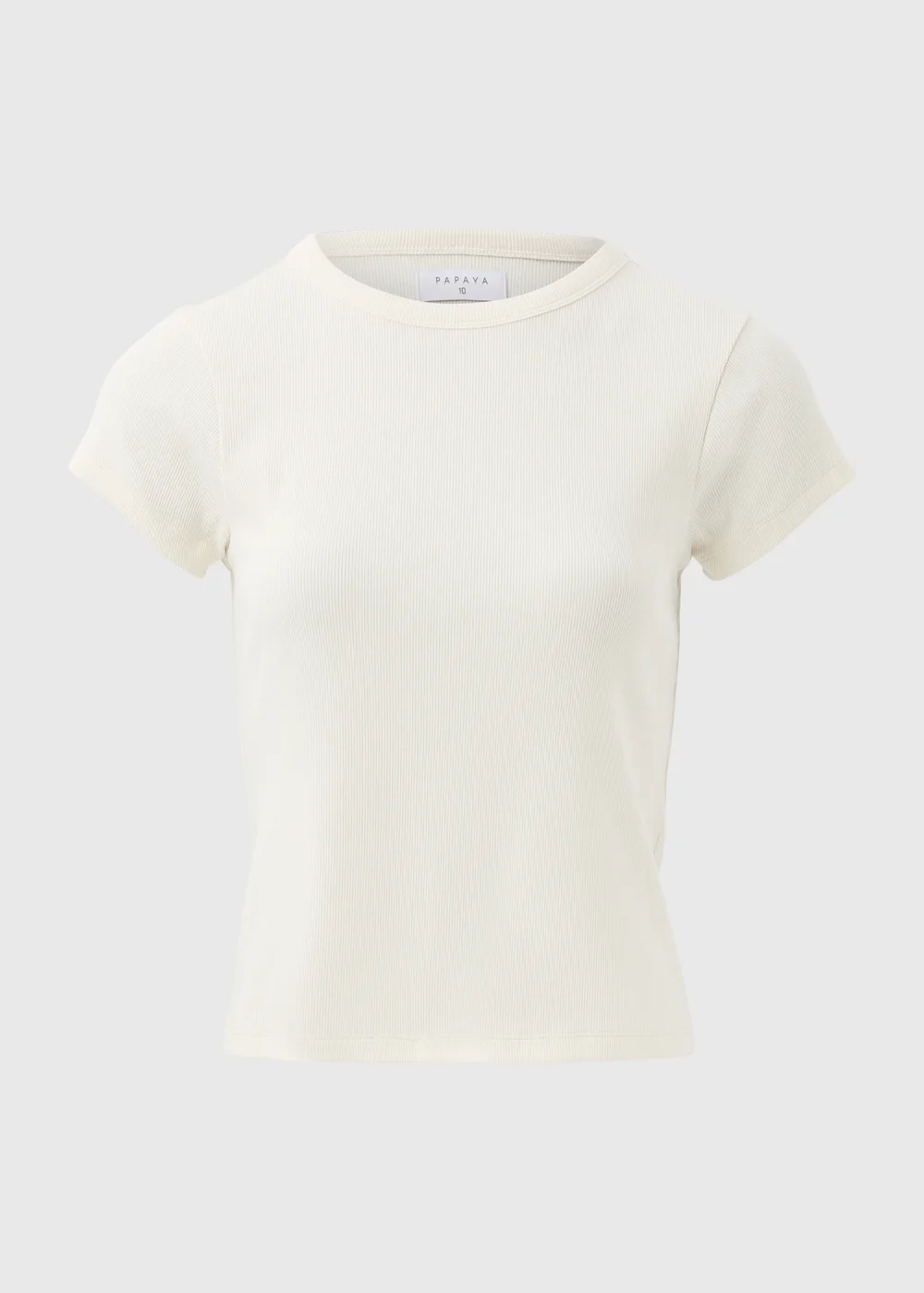 Ivory Ribbed T-Shirt - 8 Image 5
