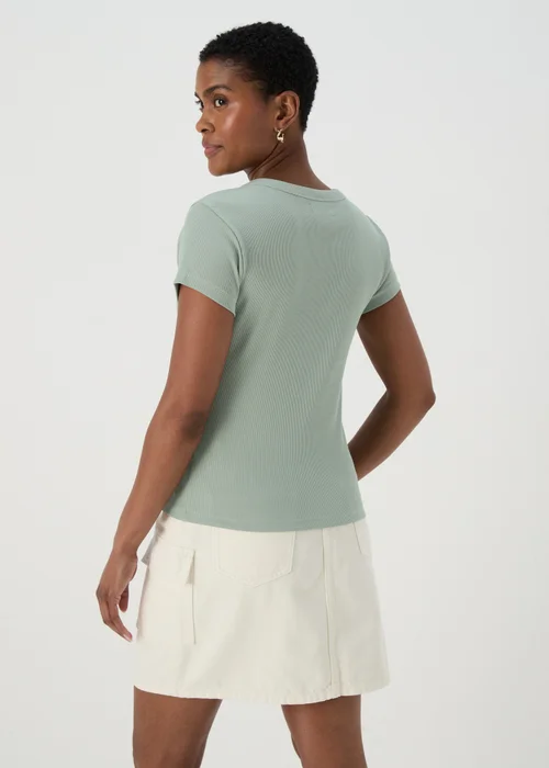 Green Ribbed T Shirt - 8 Image 2