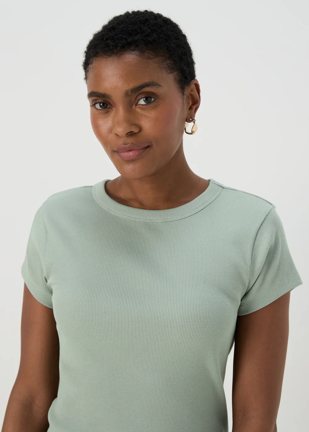 Green Ribbed T Shirt - 8 Image 3
