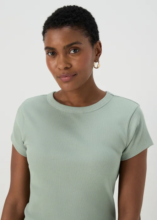 Green Ribbed T Shirt - 8 Image 3