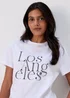 White Los Angeles T-Shirt - Size 8 Image 3