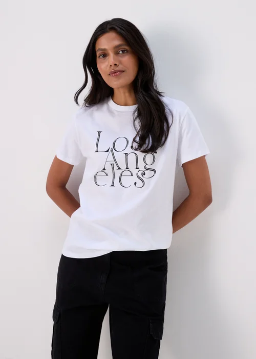 White Los Angeles T-Shirt - Size 8 Image 1