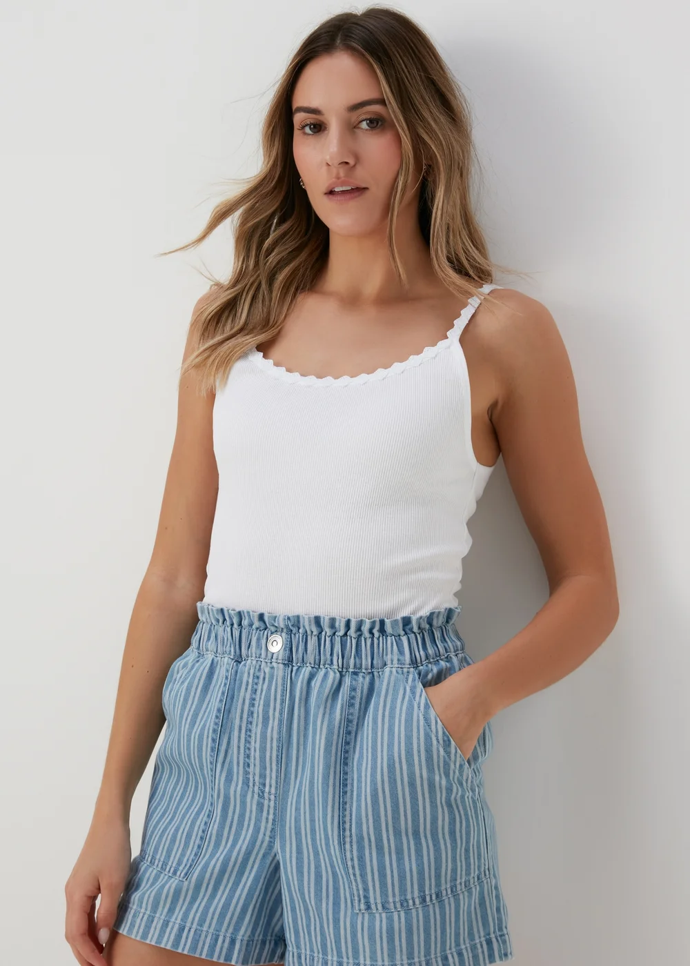 White Geo Strap Vest - 8 Image 1