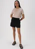 Black Co Ord Linen Shorts - 8 Image 4