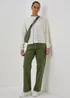 Cream Ribbed Bomber Jacket - S Image 4