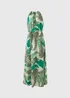 Et Vous Green Airflow Palm Maxi Sundress - 8 Image 5