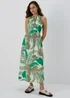 Et Vous Green Airflow Palm Maxi Sundress - 8 Image 1