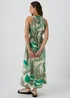 Et Vous Green Airflow Palm Maxi Sundress - 8 Image 2