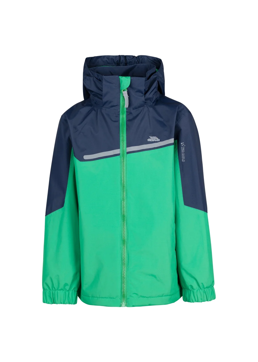 Trespass Navy & Green Submerged Jacket (3-12yrs) - 3-4 Yrs Image 1
