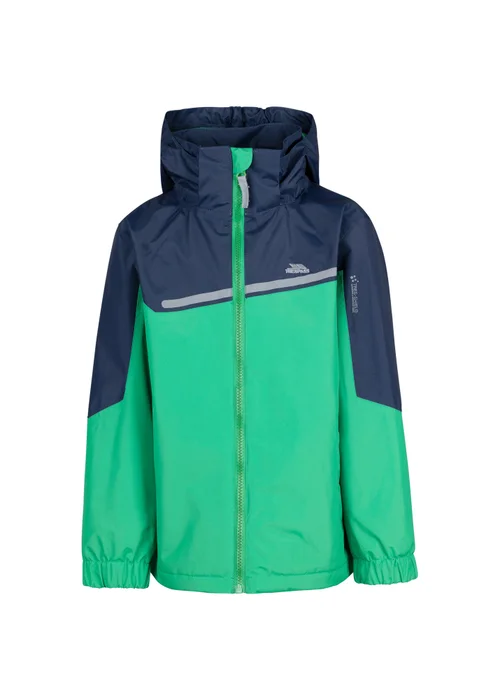 Trespass Navy & Green Submerged Jacket (3-12yrs) - 3-4 Yrs Image 1