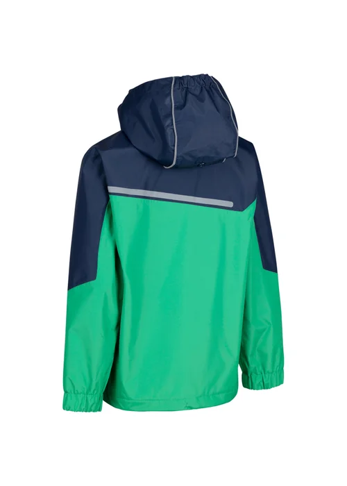 Trespass Navy & Green Submerged Jacket (3-12yrs) - 3-4 Yrs Image 2