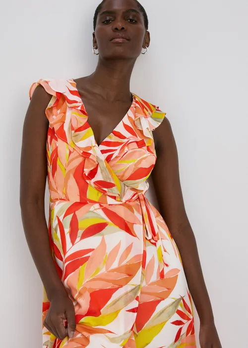 Et Vous Pink Floral Midi Chiffon Dress - 8 Image 3