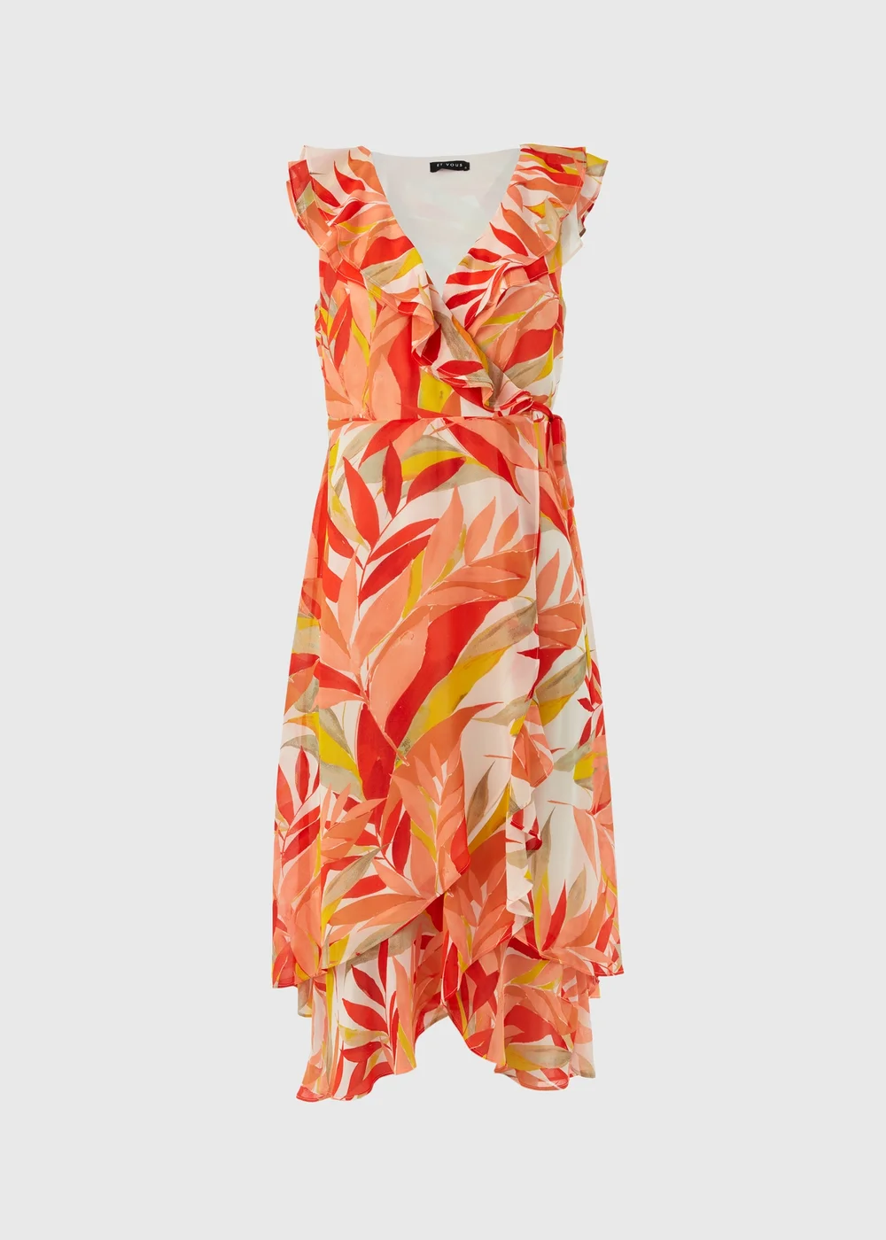 Et Vous Pink Floral Midi Chiffon Dress - 8 Image 5