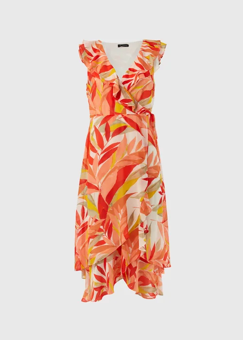 Et Vous Pink Floral Midi Chiffon Dress - 8 Image 5