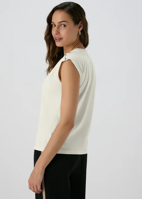 Et Vous Ivory Stud Detail T-Shirt - 8 Image 2
