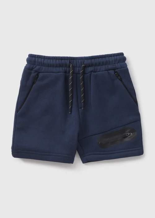 Boys Navy Sports Jogger Shorts (1-7yrs) - 1 half year to 2 Image 1