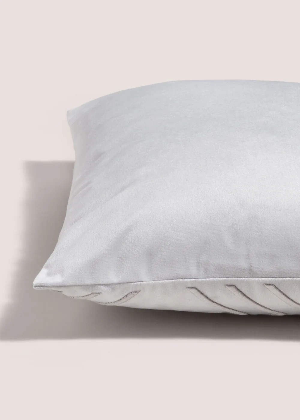 Grey 3D Diamond Embroidery Cushion Image 2