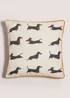 Ochre Sausage Dog Print Cushion Image 1
