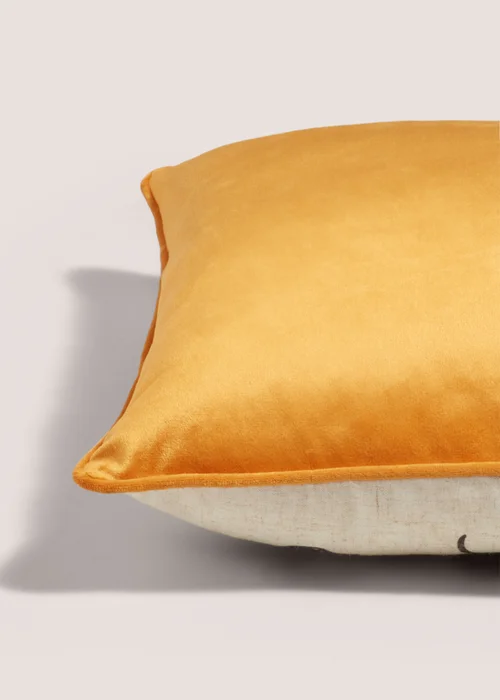 Ochre Sausage Dog Print Cushion Image 2