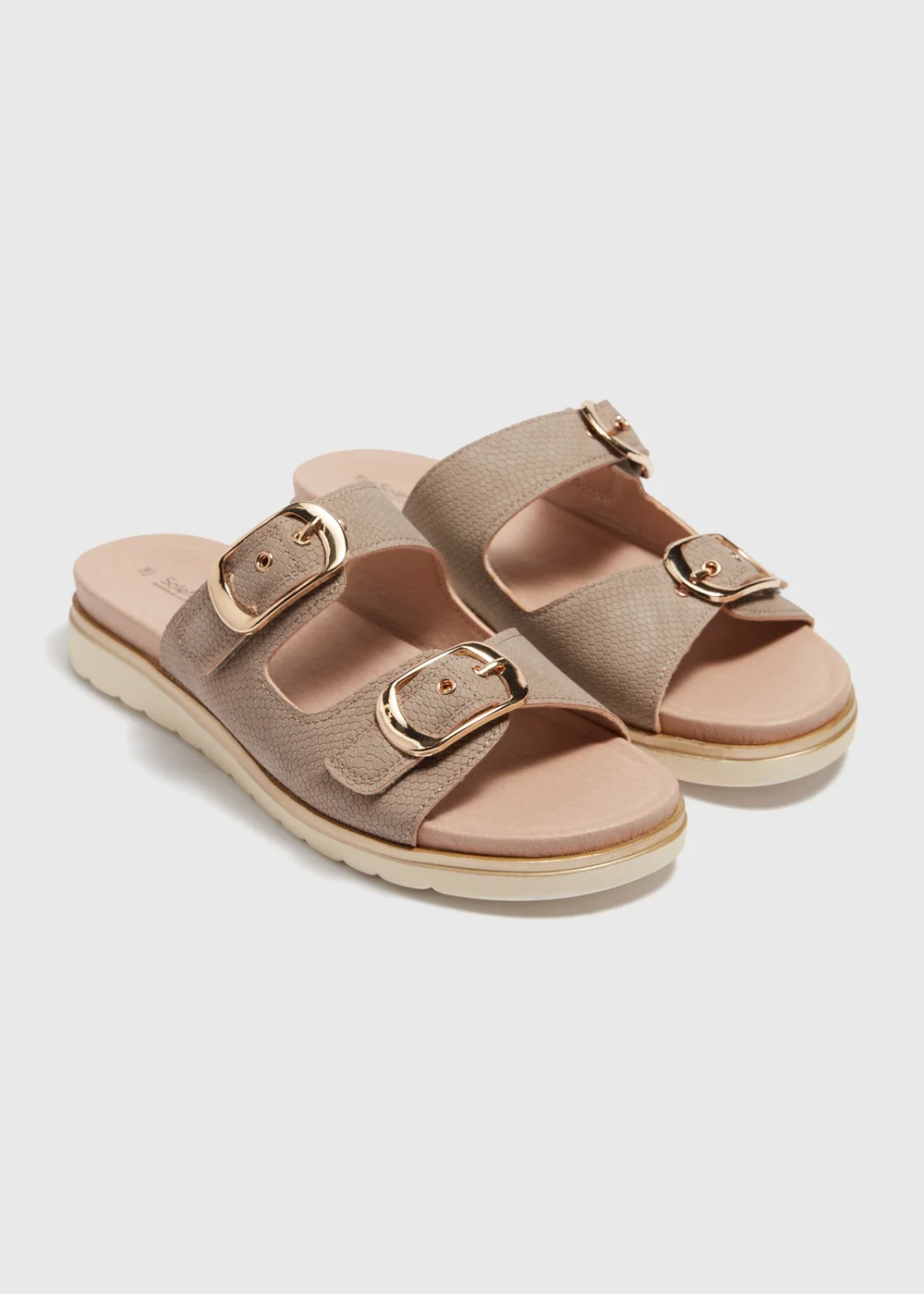 Grey Double Buckle Sandal - Size 3 Image 1