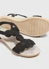 Black Plaited Sandals - Size 3 Image 2