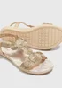 Gold Plaited Sandals - Size 3 Image 2
