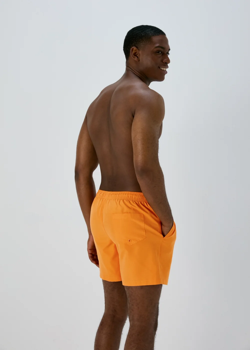 Orange Embroidered Swim Shorts - Small Image 2