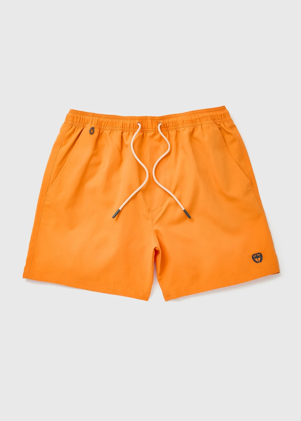 Orange Embroidered Swim Shorts - Small Image 1