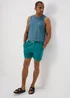 Teal Embroidered Swim Shorts - Small Image 3