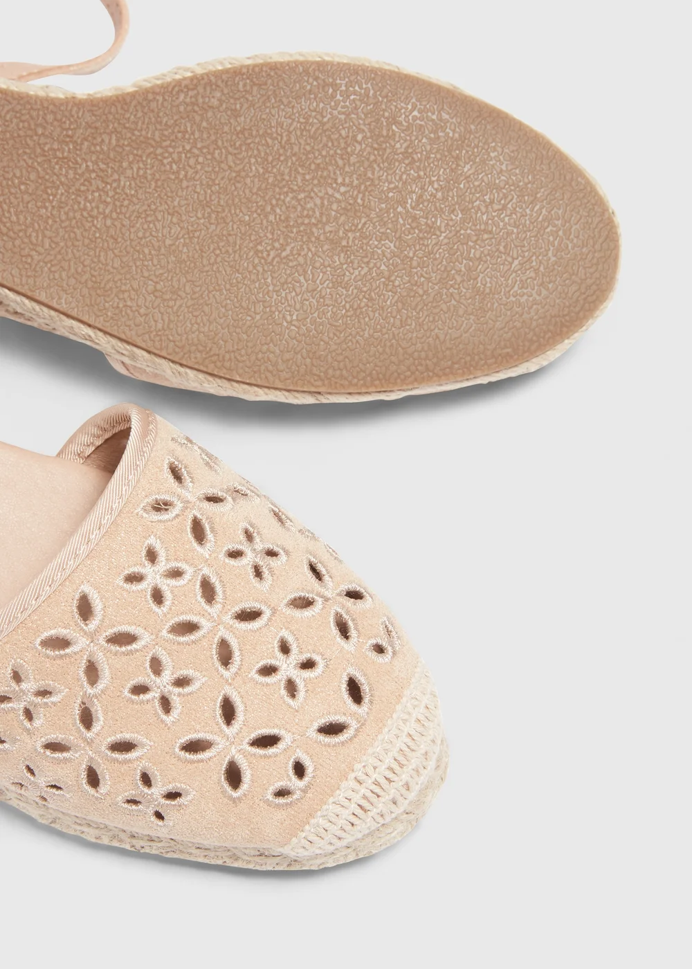 Cream Closed Toe Espadrille Sandals - 7 Image 2