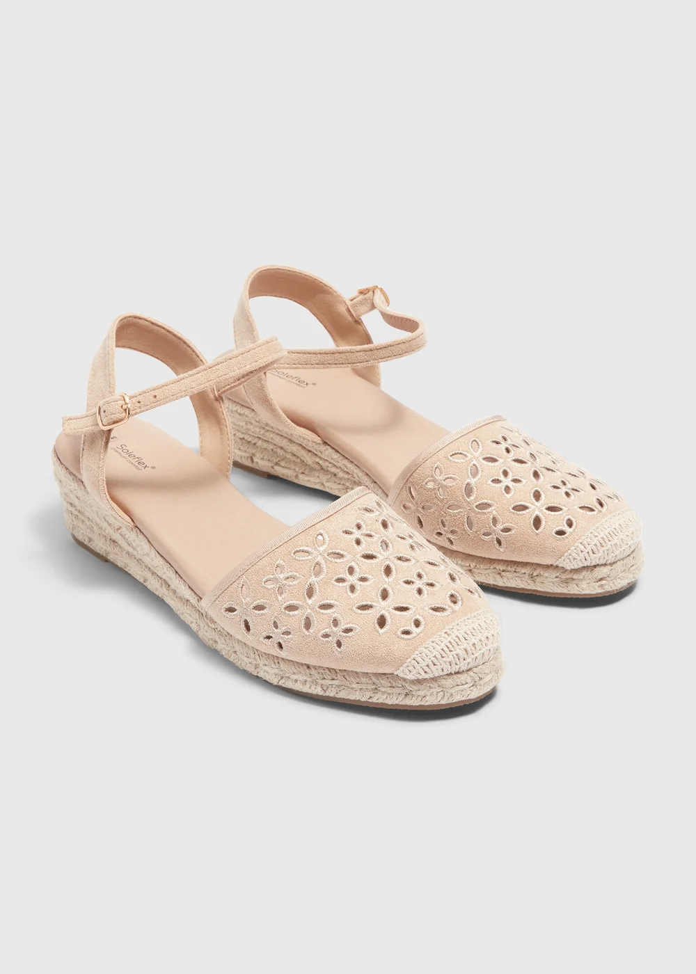 Cream Closed Toe Espadrille Sandals - 7 Image 1