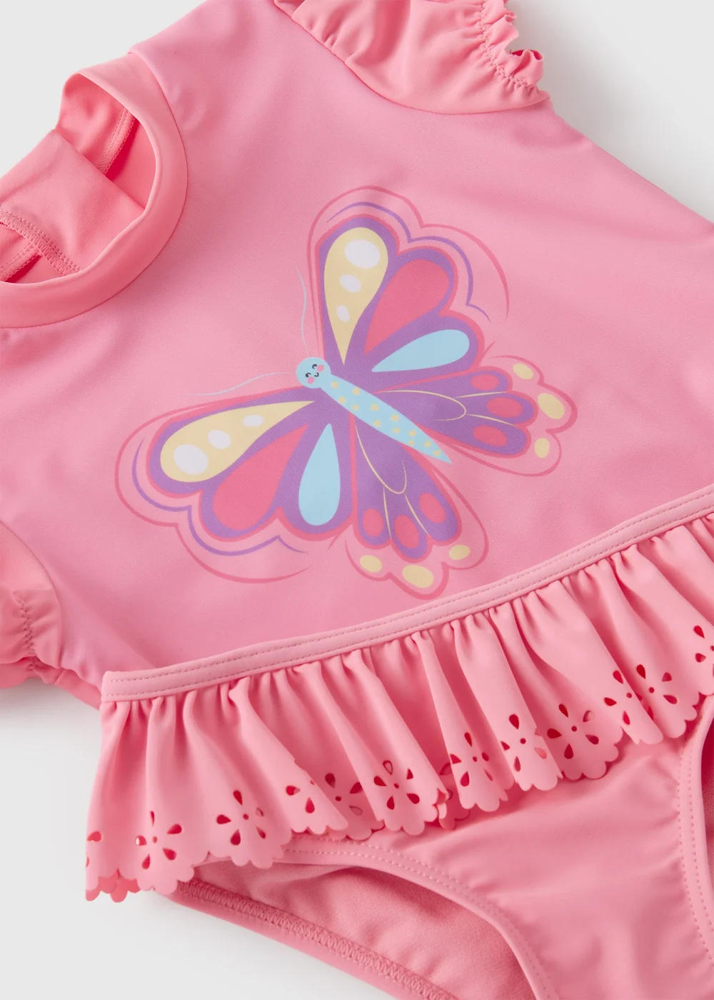Girls Pink Butterfly Tankini (1-7yrs) - 1 half year to 2 Image 2
