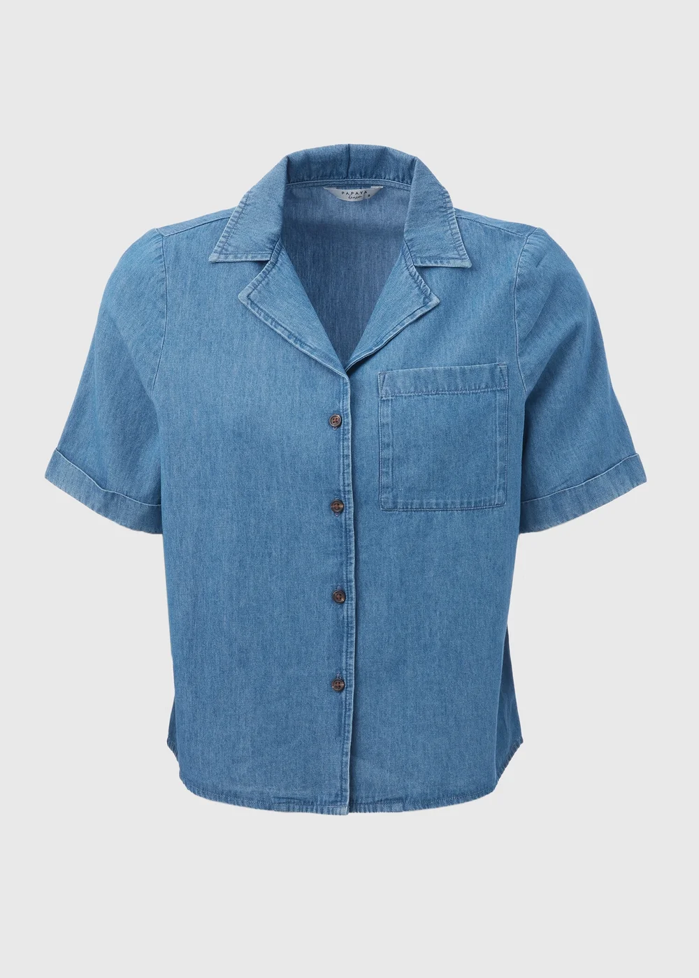 Blue Denim Boxy Shirt - 8 Image 5