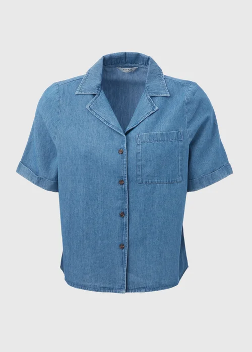 Blue Denim Boxy Shirt - 8 Image 5
