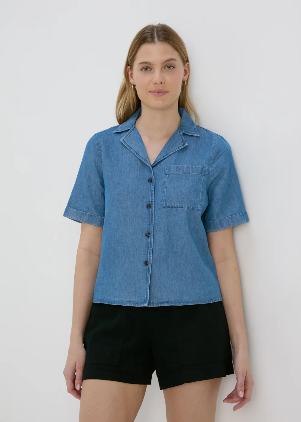 Blue Denim Boxy Shirt - 8 Image 4