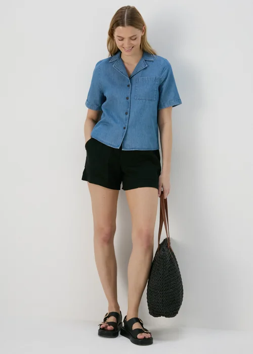 Blue Denim Boxy Shirt - 8 Image 1
