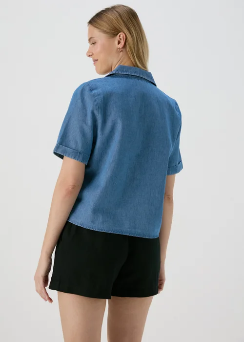 Blue Denim Boxy Shirt - 8 Image 2