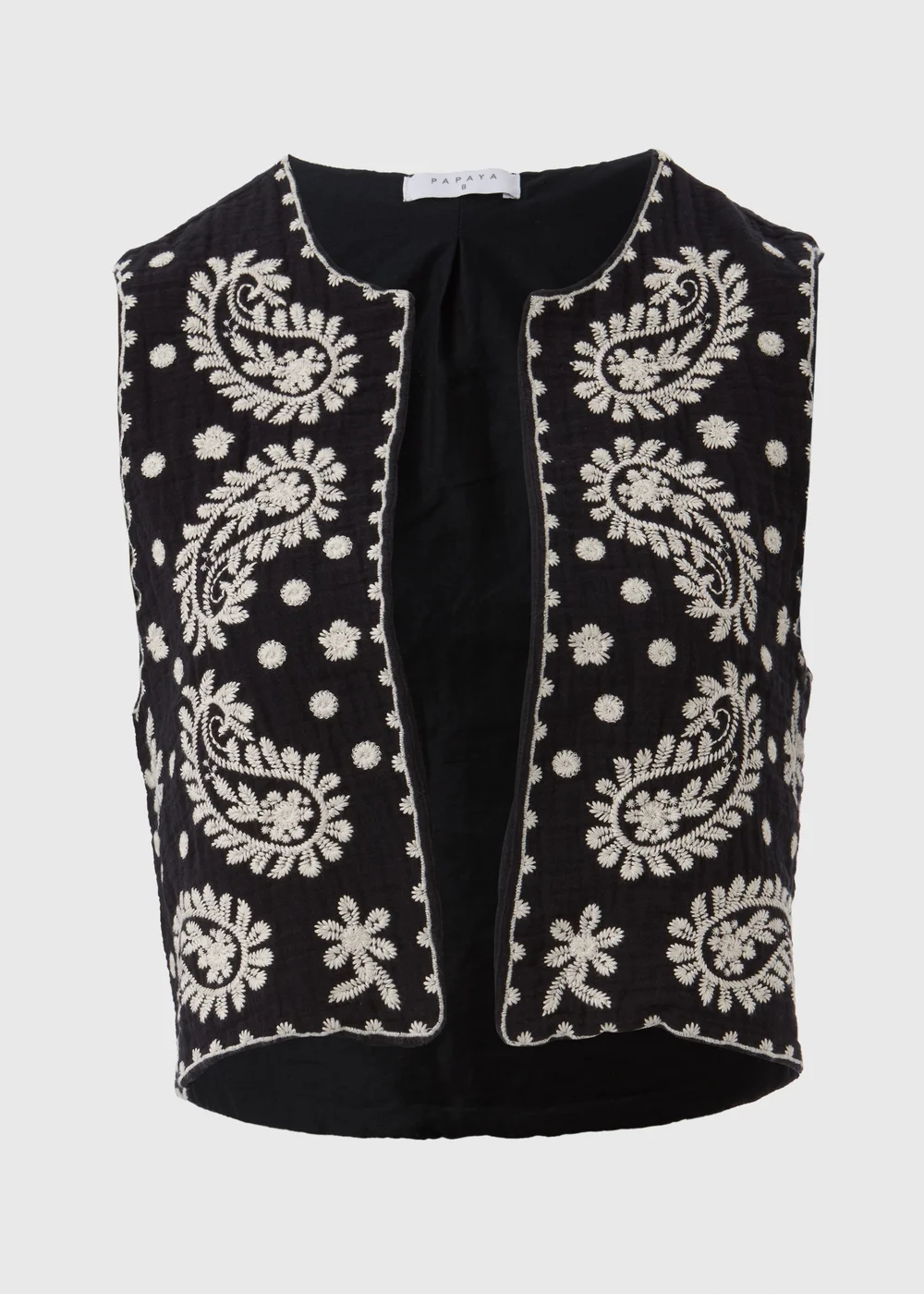 Black Embroidered Co Ord Waistcoat - 8 Image 5