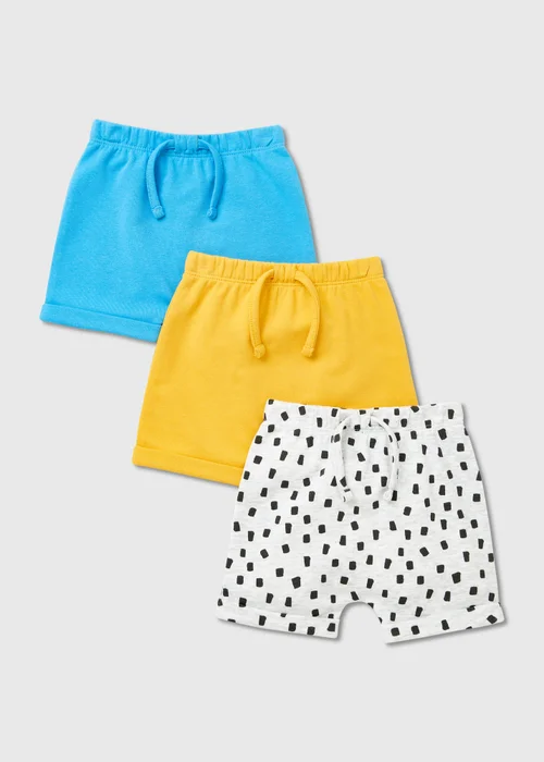 Baby 3 Pack Multicolour Shorts (Newborns-23mths) - 9-12 months Image 1