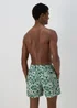 Khaki Floral Leaf Swim Shorts - Small Image 2