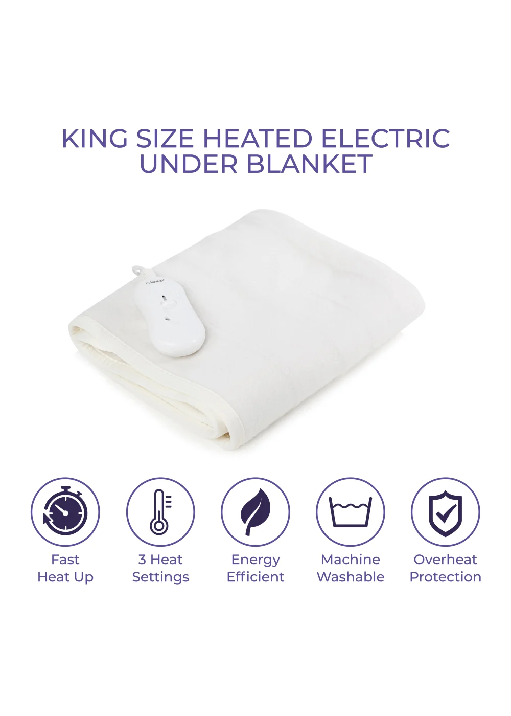 Kingsize Heated Under Blanket - One Size Image 3